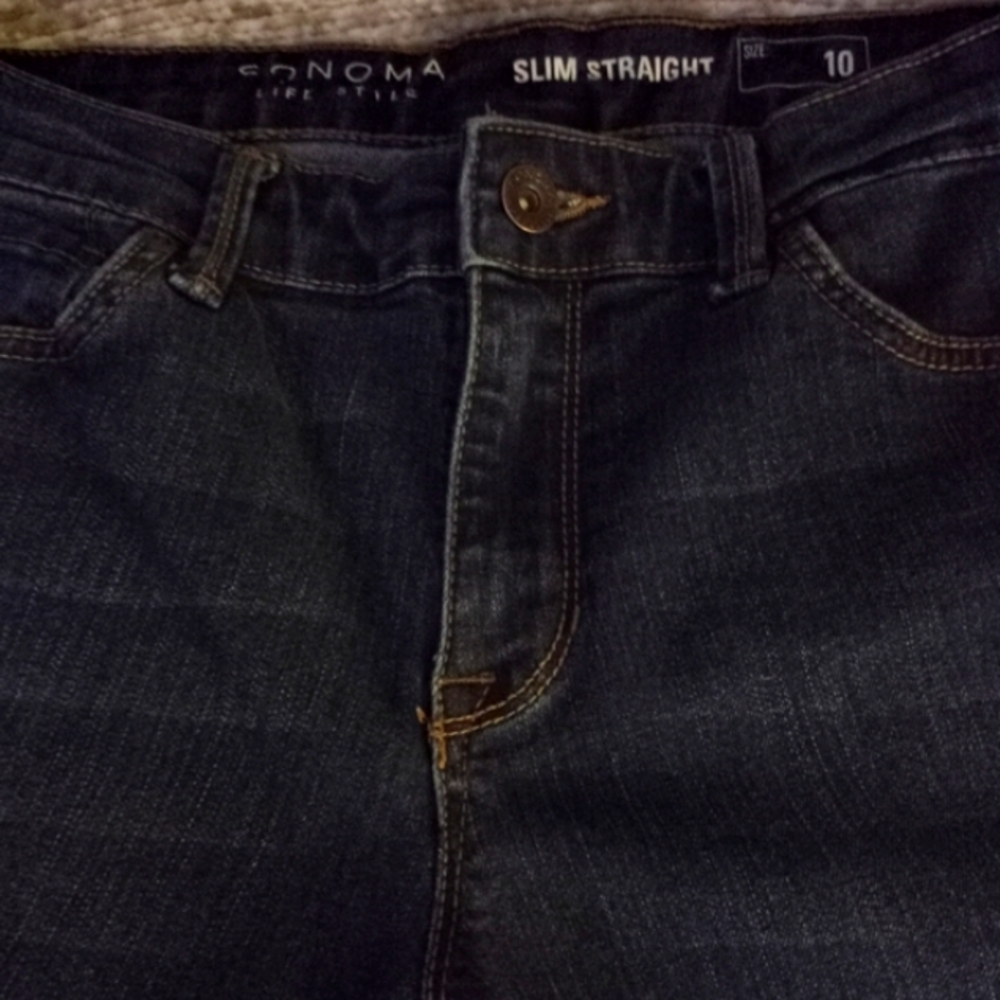 Sonoma Slim Straight Jeans Size 10 Like New - Picture 8 of 8